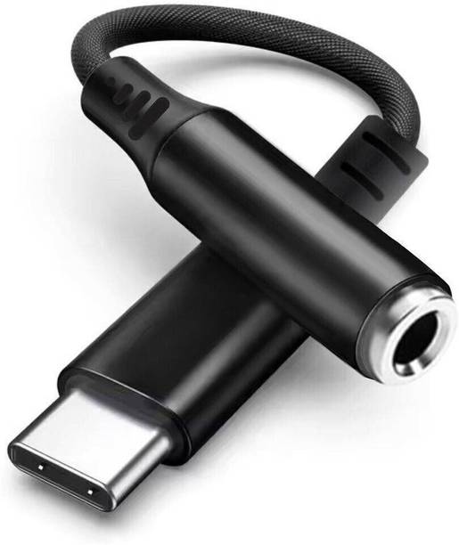 Aliens AUX Cable 0.12 m Type C to 3.5mm Audio Jack Cable, DAC Headphone / Earphone Converter Adapter| Hi-Fi Stereo Aux Cable Nylon Braided Material