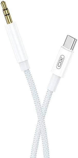 Xo professional AUX Cable 1 m XO-R211B 3.5mm to Type-C Aux Audio Cable Braided 1M Aluminium Alloy White