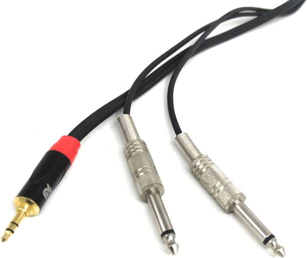 Meotion AUX Cable 1.5 m AUX Cable 1.5 m 2 Mono 6.35 Jack to 3.5 Male Audio Cable 3.5mm to Double 6.35mm Aux Cable