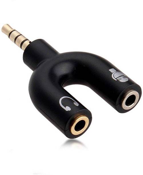 TECHEL AUX Cable 2 m 3.5mm Jack 1 Male to 2 Female Mic Audio Splitter HVG19