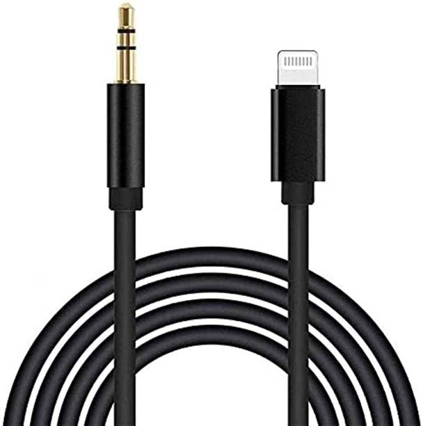 Techpunch AUX Cable 1 m Audio Cable For Lightning to 3.5mm Jack Cable Aux Car Music Player Adapter
