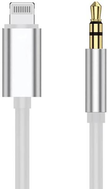 AAMS AUX Cable 1 m Lightning Cable to 3.5mm Audio Aux Jack Cable Headphone Car Stereo Home Theater Speaker Jack Cable for All Type C Smartphone