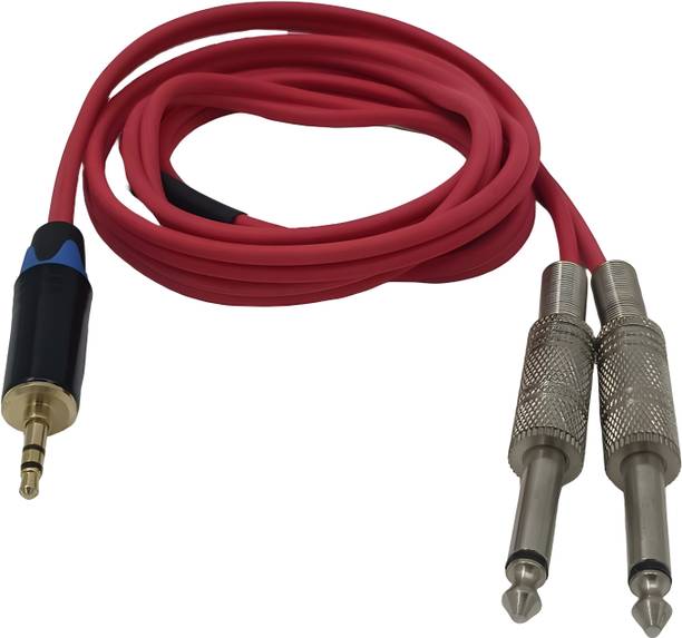 Meotion AUX Cable 1.5 m AUX Cable 1.5 m 2 Mono 6.35 Jack to 3.5 Male Audio Cable 3.5mm to Double 6.35mm Aux Cable