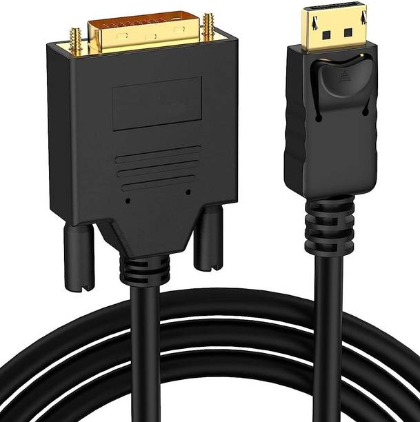 DooBuy DVI Cable 2 m DisplayPort to DVI Cable 6FT, Unidirectional DP to DVI Cable 1080P@60Hz Full HD, Gold-Plated DVI to DisplayPort Adapter Male to Male