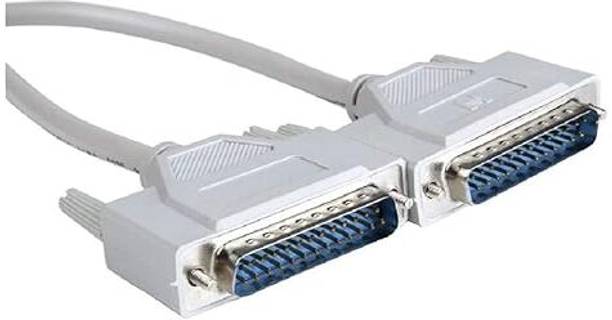 RuhZa DVI Cable 1.5 m NA Parallel Printer Cable Connection Between a Computer with DB25 Female Interface and The Printer