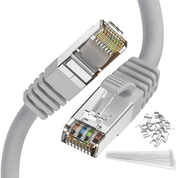 ELOVE Ethernet Cable 25 m RJ45 Cat-6 Ethernet Cable High Speed 550MHZ / Cat6 Ethernet Patch Cable 10 Gigabit Speed UTP LAN Cable, RJ45 Cable LAN Wire, Network Cable Internet Cable for Modem