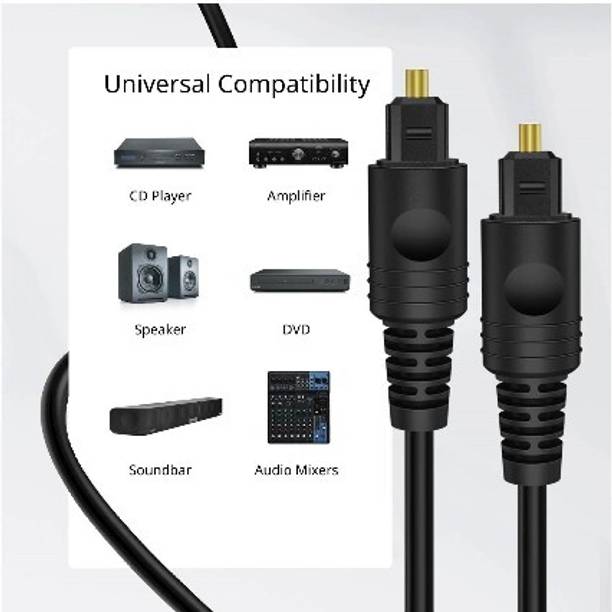 EKAAZ Fiber Optical Cable 1.5 m Optical Cable 1.5m/5ft, Digital Audio Toslink Cable, Fiber Optic Audio Cable for Sound Bar_121