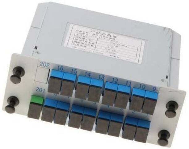 RAMEX Fiber Optical Cable 0 A 1000 m NA 1x16 SC/UPC Cassette Card Inserting PLC Splitter Module 1:16 Ports Fiber Optical PLC Splitter for Home Wiring, Engineering Projects, Fiber Optic LAN
