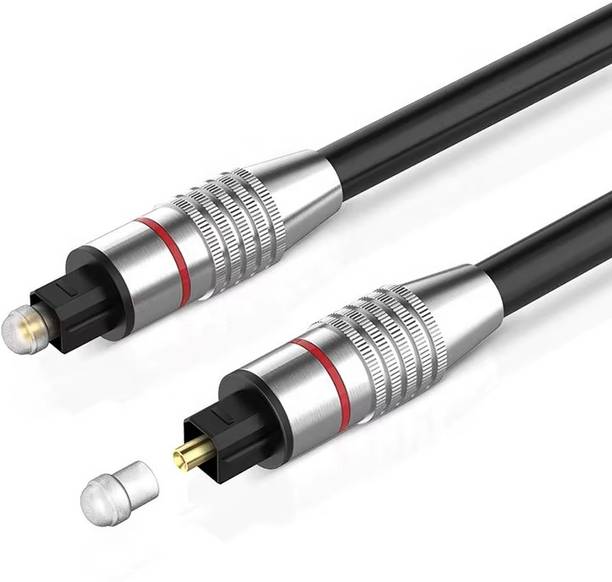 Emk Fiber Optical Cable 3 m Plastic Digital Optical Audio Cable Cable - [24K Gold Plated, Ultra Durable] Fiber Optic Male to Male Cord Compatible with Home Theater, Sound Bar, TV, PS4, X,box, Play-Station & More [ 3Meter]