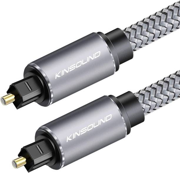 Kinsound Fiber Optical Cable 3 m Digital Dolby Audio Fiber Gold-Plated Toslink Male To Male Optical Cable