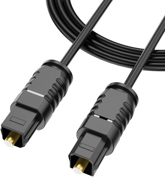 Emk Fiber Optical Cable 1.5 m Plastic Optical Cable, Toslink S/PDIF Dol-by Digital Plus DTS-HD Home Theater Sound Bar for Use with TV PS4 X-box (1.5-meter)