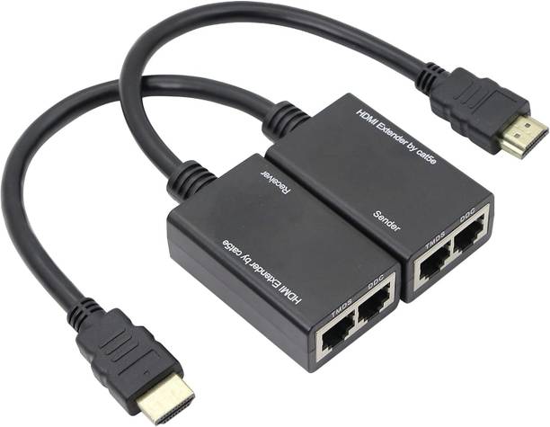 microware HDMI Adapter 0.02 m Over RJ45 CAT5e CAT6 Lan Ethernet Balun Repeater Extender up to100ft 1080CY