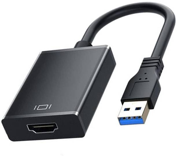 RuhZa HDMI Adapter 0.05 m NA HD 1080P Video Graphics Convertor Cable Adapter with Audio Output