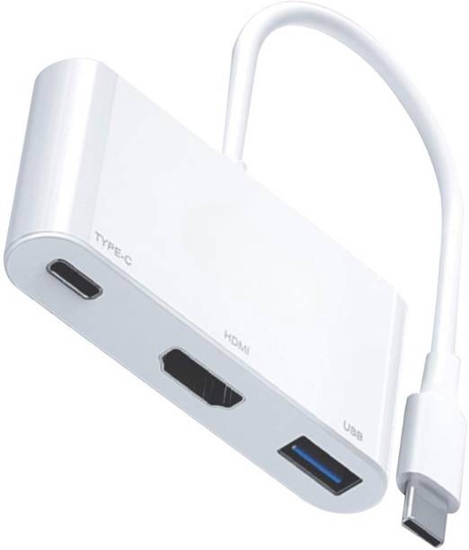 Elevea HDMI Adapter 0.1 m Type-C to HDMI Adapter (3-in-1), Multiport USB C Hub Port - 15 Years Warranty