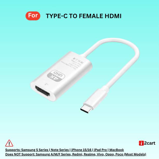 i2cart HDMI Adapter 0.3 m Aluminium Foil USB Type-C to Female HDMI - 124