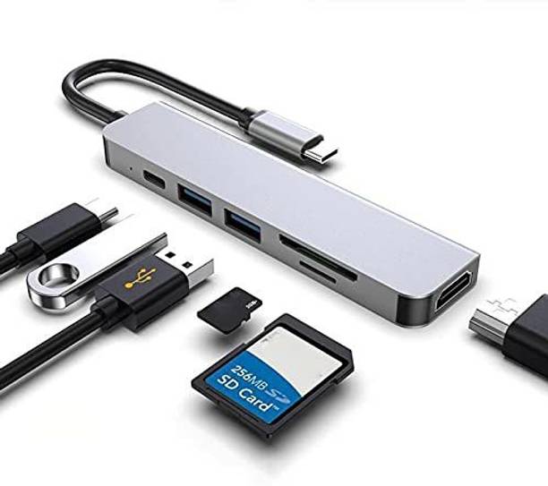 Etzin HDMI Adapter 10.7 m EPL USB 4K HDMI C Hub 6-in-1 Type C Adapter(EPL-283TC)