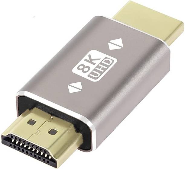 microware HDMI Adapter 0.01 m 8K HDMI Male to Male Extension Adapter Coupler HDMI 2.1 Male-A HD Connector, Support 8K@60Hz/4K@120Hz HDR,