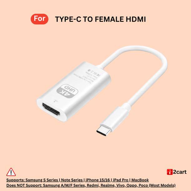 i2cart HDMI Adapter 0.3 m Aluminium Foil USB Type-C to Female HDMI - 127