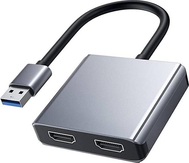 VOOCME HDMI Adapter 0.4 m USB TO DUAL HDMI ADAPTER CONVERTER