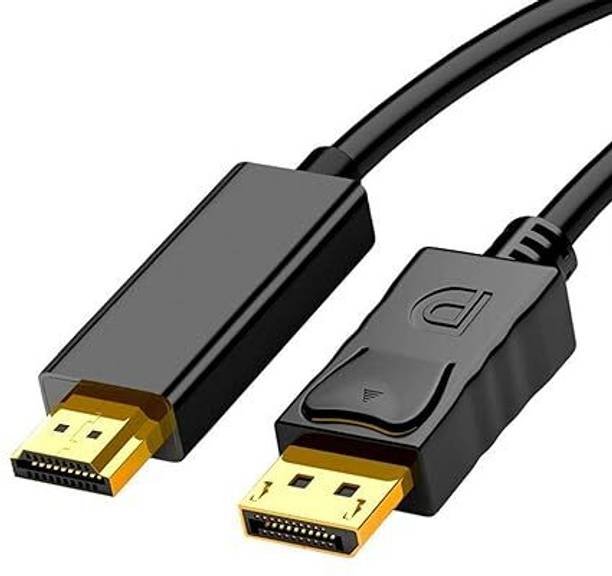 RuhZa HDMI Cable 0 A 1.8 m NA Display Port to HDMI Converter Cable (Male to Male)