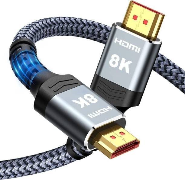 Hybite HDMI Cable 2 m 8K@60 HDMI Cable 6.5FT/2M, 48Gbps 2.1 High Speed HDMI Braided Nylon 4K120 144Hz RTX 3090 eARC HDR10 4:4:4 HDCP 2.2&2.3 Compatible for PS5, PS4, UHD TV and PC
