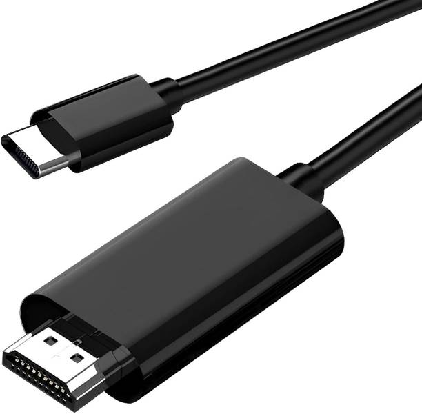 microware HDMI Cable 2 m USB C to HDMI Cable 6ft 4K for Monitor,MAC,iPad pro,MacBook air,Chromebook,TV