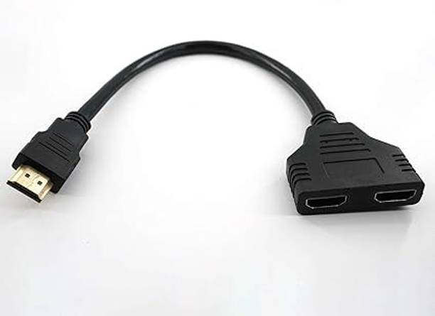 RuhZa HDMI Cable 0 A 0.2 m NA 1 to 2 Way Hdmi Splitter Cable Adapter Converter