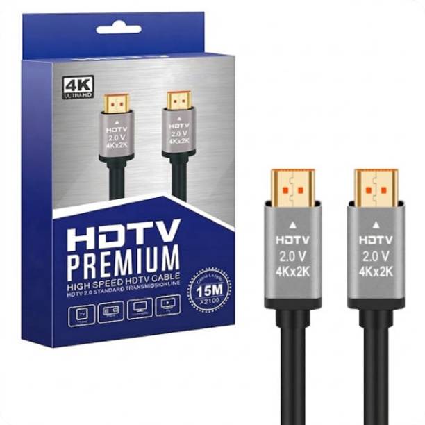 Care Case HDMI Cable 15 m HDMI Cable 15 METER 4K, HDMI To HDMI Cable, Male To Male High Speed 18Gbps HDMI 2.0 Cord Supports 4K Ultra HD, 3D, 1080p