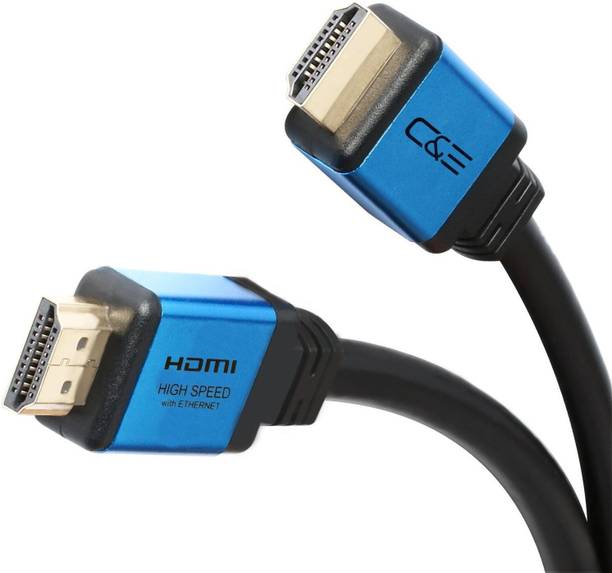 C & E HDMI Cable 7.62 m Ultra Series BLUE 4K HDMI Cable/HDMI Cord (25 feet / 7.62 Meters, HDMI to HDMI, TOP Series) supports (4KX2k@60HZ,18 GBPS FullHD, UHD/Ultra HD, 3D, High Speed with Ethernet, ARC, PS4, XBOX, HDTV)