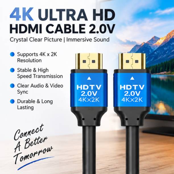 NAPRIO HDMI Cable 3 m High-Density Aluminum Foil + Braided Shielding 4k-Hdmi-Cable-3M