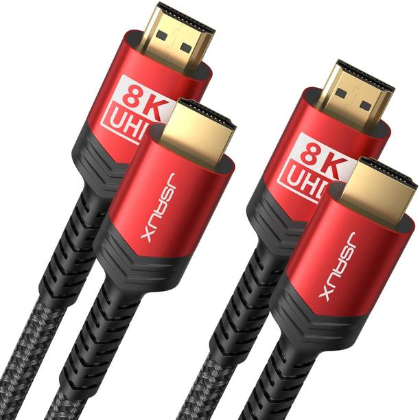 Zeitel HDMI Cable 1.8 m Copper Braiding 8K HDMI Cable 2 Pack 6ft 48Gbps Ultra High Speed Cord