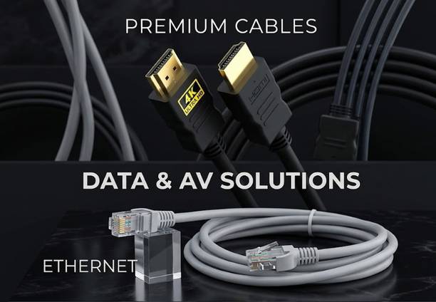 ION HDMI Cable 1 m High-Speed HDMI 4K Cable + Cat6 Ethernet Cable Combo