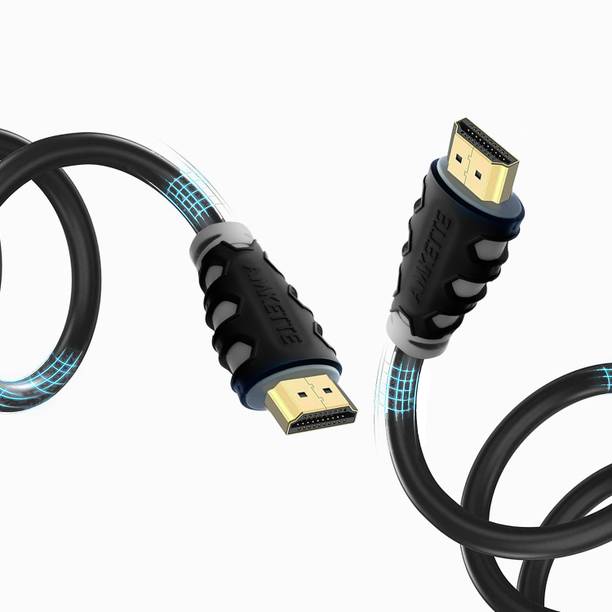 AMKETTE HDMI Cable 10 m 18Gbps Transfer Speed, Ethernet, 4k@60fps, and Gold Plated Connectors