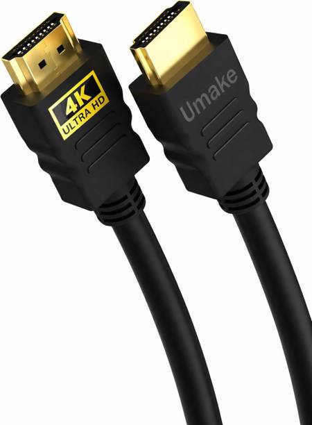 Umake HDMI Cable 5 A 1 m COPPER High Speed 4K Ultra HD HDMI Cable | Premium Gold Connector