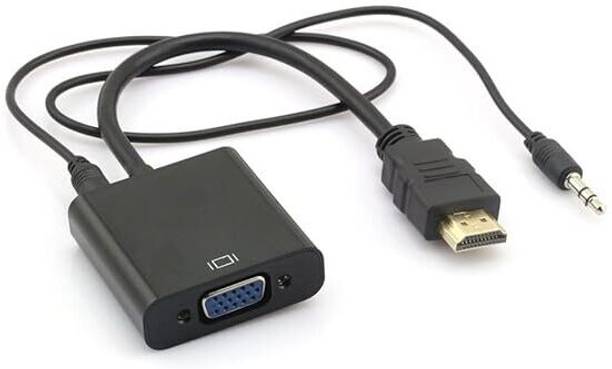 ALRITO HDMI Cable 0.2 m HDMI to VGA Gold Plated High-Speed 1000P Active HDTV HDMI to VGA Adapter Converter Male to Female with Audio