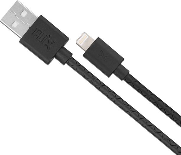 flix Lightning Cable 2 A 1 mm (Beetel) USB to Lightning & 2A Fast Charging, Made in India, 480Mbps(XCD-L102)