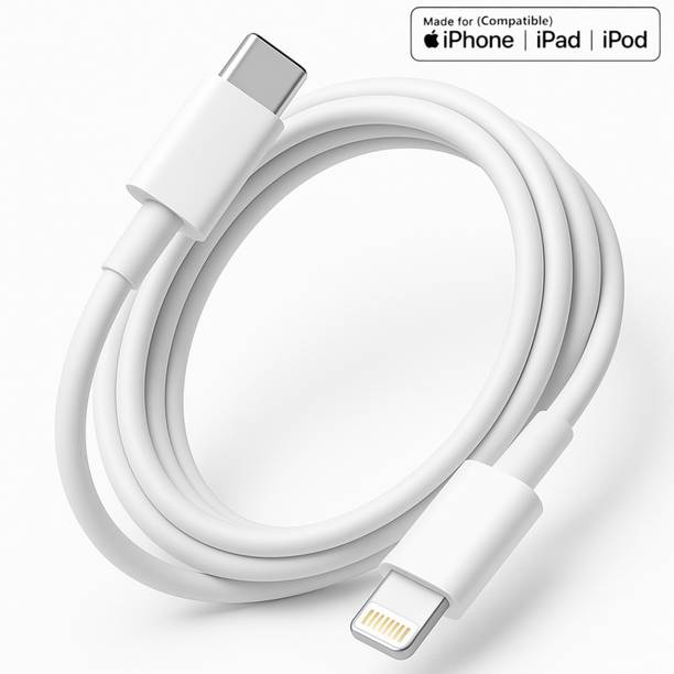 RoarX Lightning Cable 3 A 1 m PVC W PD Fast Charging Type C to Lightning Cable Compatible for iPhone 11, X, XR, 12, 12 Pro, 12 mini, 13 , 13 Pro, 13 Pro Max, 14, 14 plus, 14 pro, 14 pro max fast charging for apple data cable c type