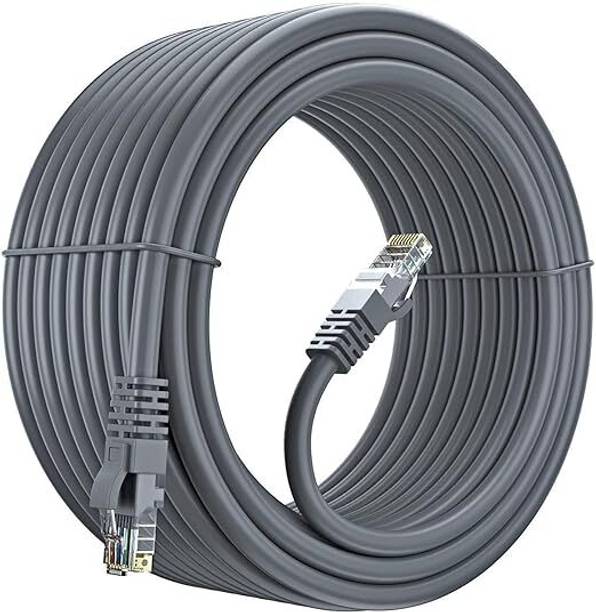 RAREGEAR LAN Cable 60 m LAN Cable with Gold Plated Connectors Supports Upto 1000Mbps Cat 6 High-Speed 550MHZ /1Gigabit Ethernet Waterproof Internet LAN Cable 60 Meter