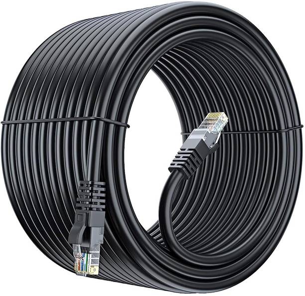 Civon LAN Cable 15 m 15 Meter Cat 5e Heavy Duty Outdoor Internet Network LAN Cable Waterproof Router Speed upto 1000 Mbps