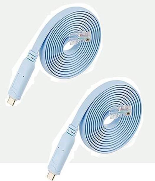 Tobo LAN Cable 1.5 m USB-C Console Cable, 1.5M USB Type C to RJ45 Data Transfer ( Pack-of-2) TD-1370CC