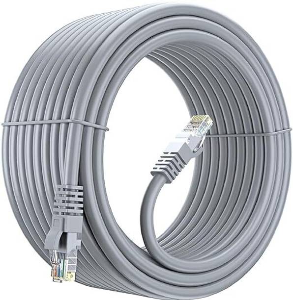 RAREGEAR LAN Cable 50 m LAN Cable with Gold Plated Connectors Supports Upto 1000Mbps Rj45 Cat-6 Ethernet Patch/Lan Cable For Smartphone,Router,Printer - (50 Meters)