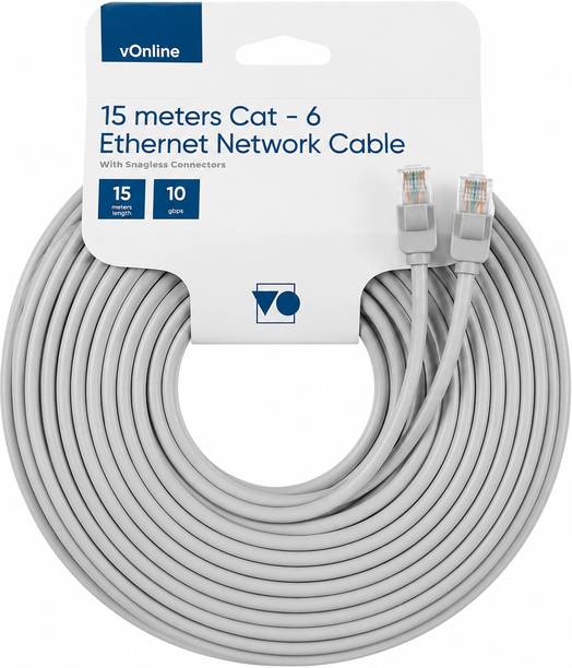 vOnline LAN Cable 15 m - 10Gbps patch Cable Internet Network | CAT6
