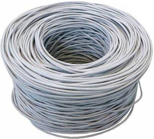 D25 LAN Cable 100 m Gigabit Network Internet Cord | Copper 23AWG UTP Cat6 Ethernet Bulk Cable Bundle Grey 100Meter 328FT UTP With 10pc RJ45 Connector