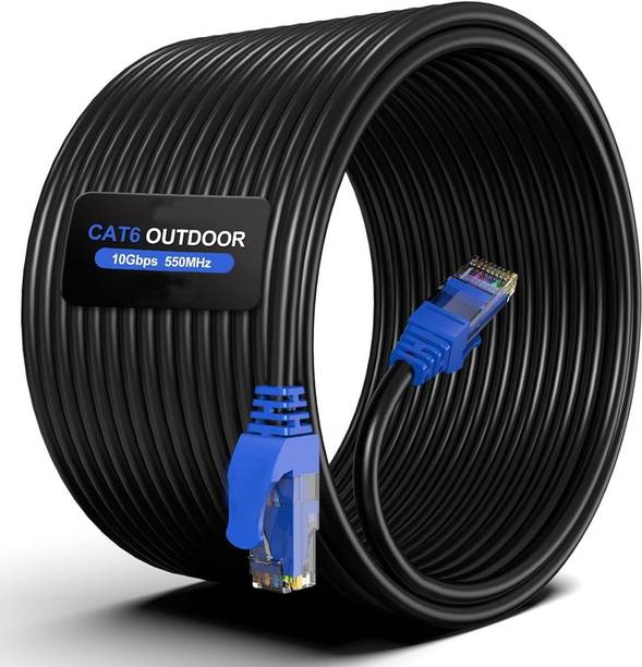 Civon LAN Cable 20 m 20 Meter Cat6 Outdoor Ultra-Speed Ethernet Cable UV Resistant Jacket