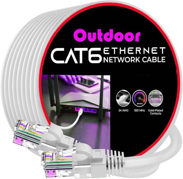 Sadow LAN Cable 25 m Outdoor 25 Meter CAT 6 Network RJ45 Ethernet Patch Cord