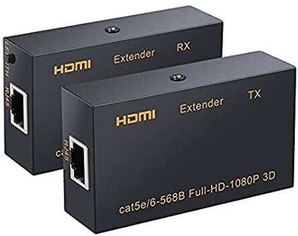 Tobo LAN Cable 0 m 60M HDMI Extender, HDMI to RJ45 Network Cable Extender Converter Repeater