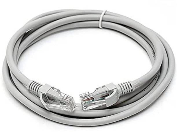 SP PLUS LAN Cable 3 m LAN Cable 3 m Ethernet Cable CAT6E Cable Dual Shielded (SF/UTP), 100% Copper, Professional Series - 10 Gbps LAN Network/High Speed Internet Cable (Compatible with Computer, TV, Laptop, Gray, One Cable)