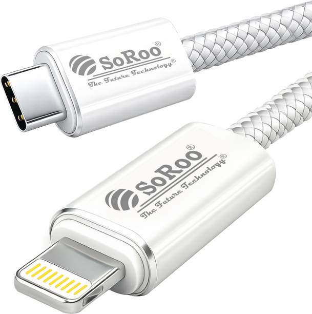 SoRoo Lightning Cable 3 A 1.2 m Lightning Cable 120 W USB-C Type C to Lightning Fast Charging Data Cable