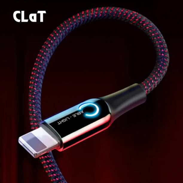 CLAT Lightning Cable 3 A 1 m Lightning Cable with Intelligent Led Light and Quick Charging Indicator