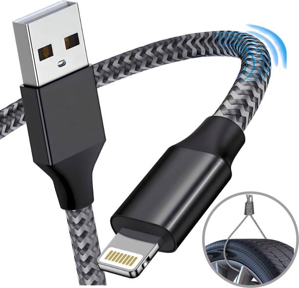 NITIN ELECTRONIC Lightning Cable 1.5 m Nylon Braided iPhone Charger